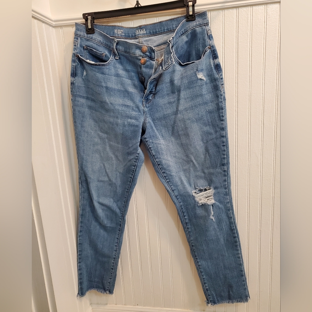 a.n.a Women's High Rise Jeans - Blue